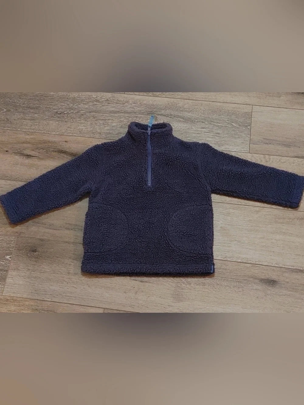 MINI BODEN CADET BLUE TEDDY SHERPA 3/4 ZIP PULL OVER SIZE 13-14 YEARS OLD!